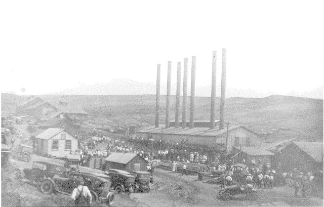 Image of the entrance of the Frontier Number 1 Mine after the explosion.